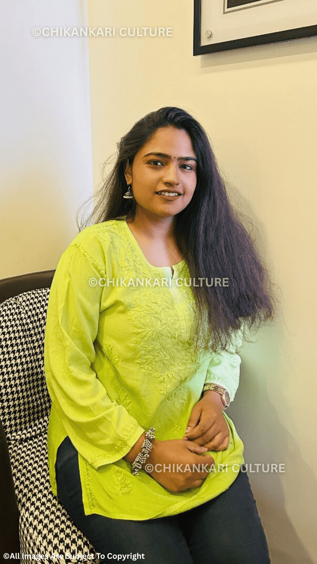 Kyra Chikankari Rayon Ombre Short Kurti