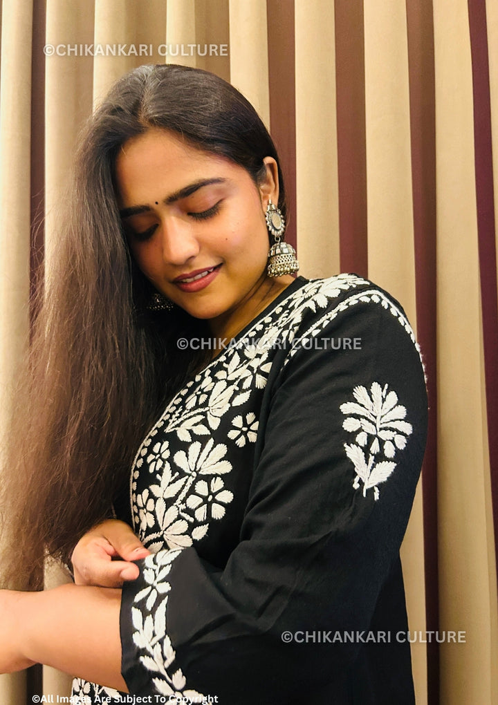 Soha Chikankari Rayon Straight Kurta Set