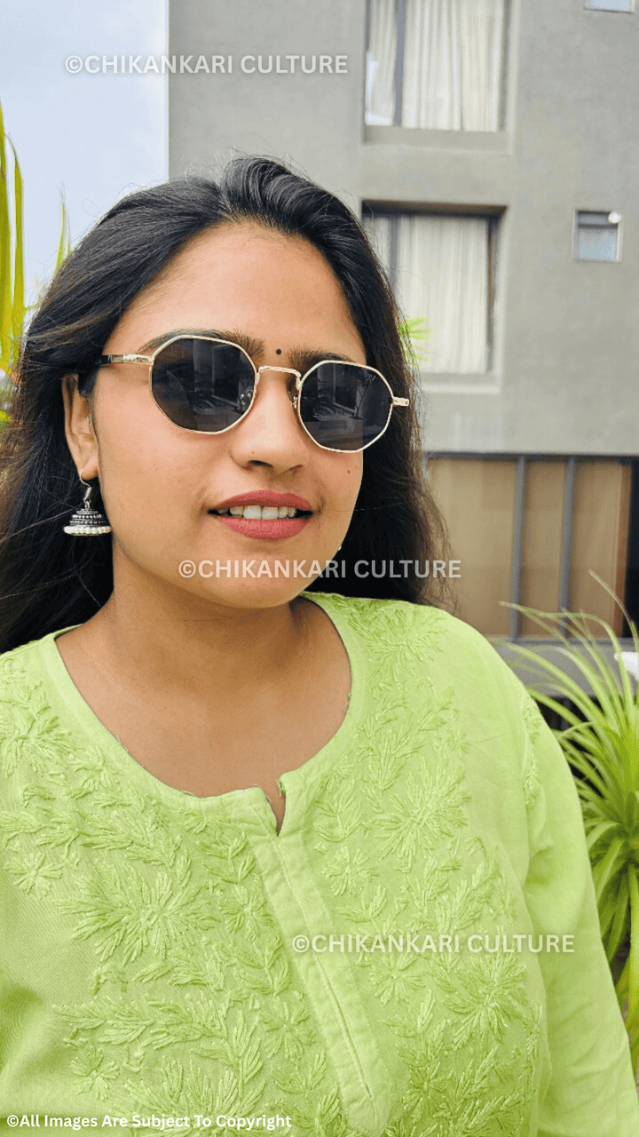 Kyra Chikankari Rayon Ombre Short Kurti