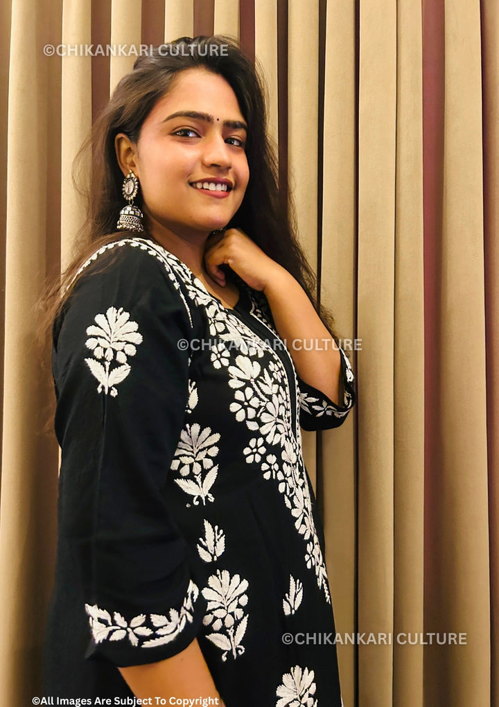 Soha Chikankari Rayon Straight Kurta Set