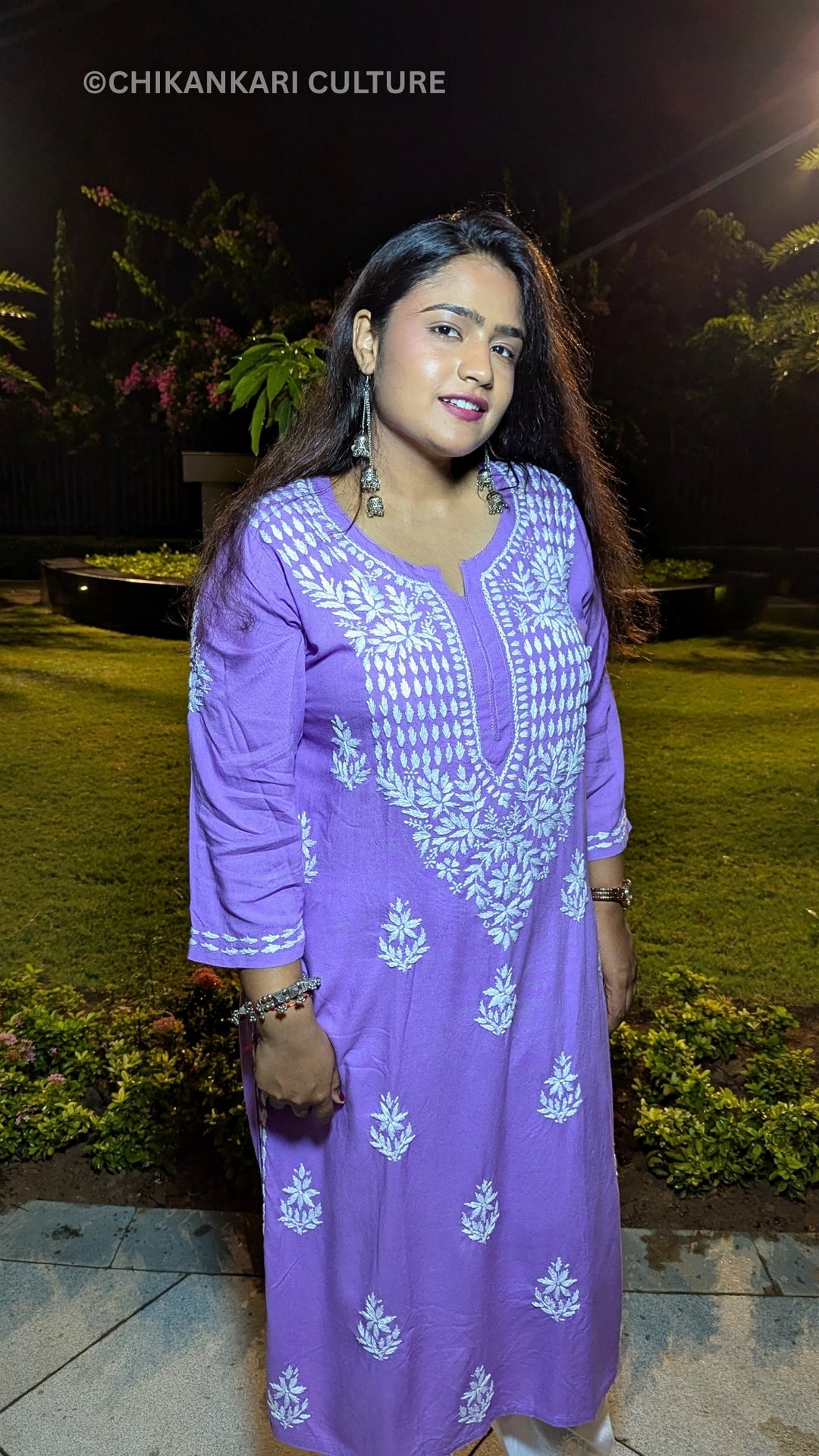 Heer Chikankari Rayon Straight Kurta