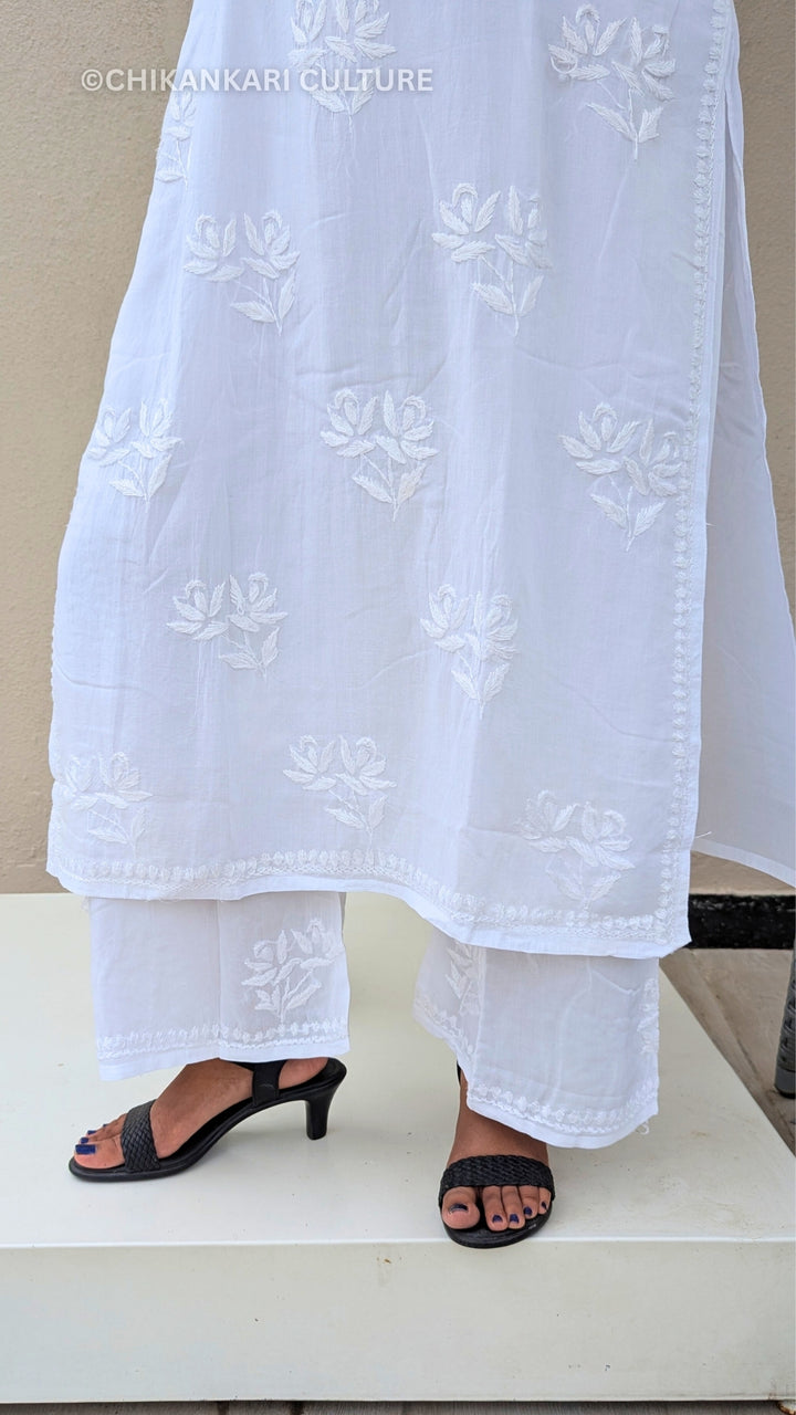 Falak Chikankari Modal Straight Kurta Set