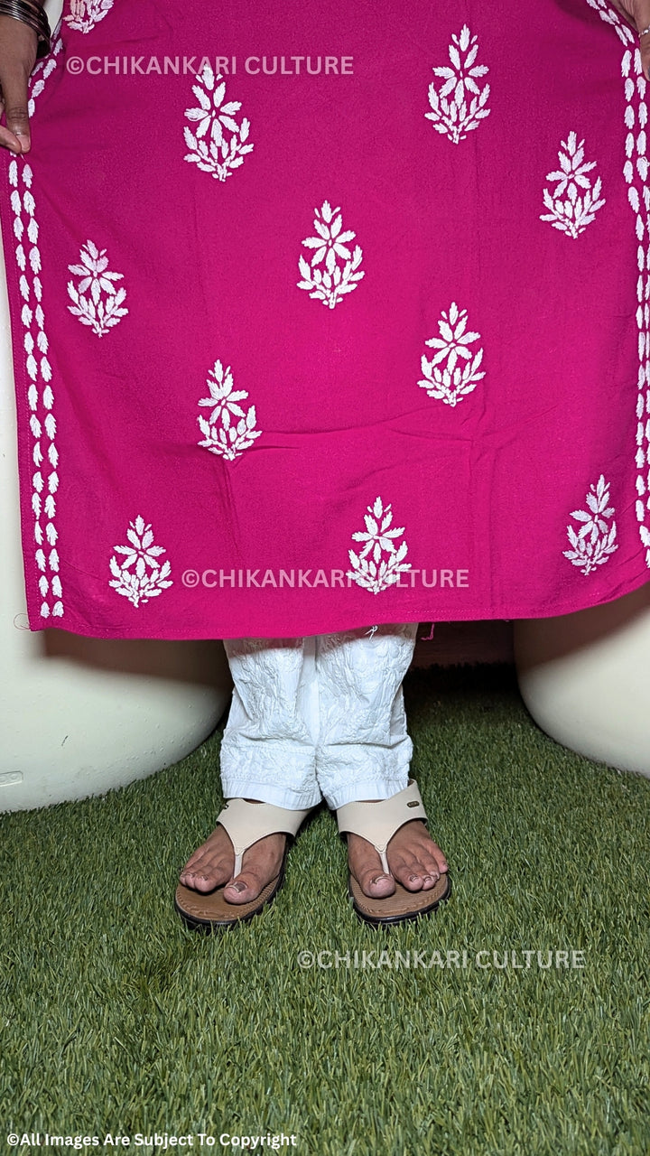 Heer Chikankari Rayon Straight Kurta