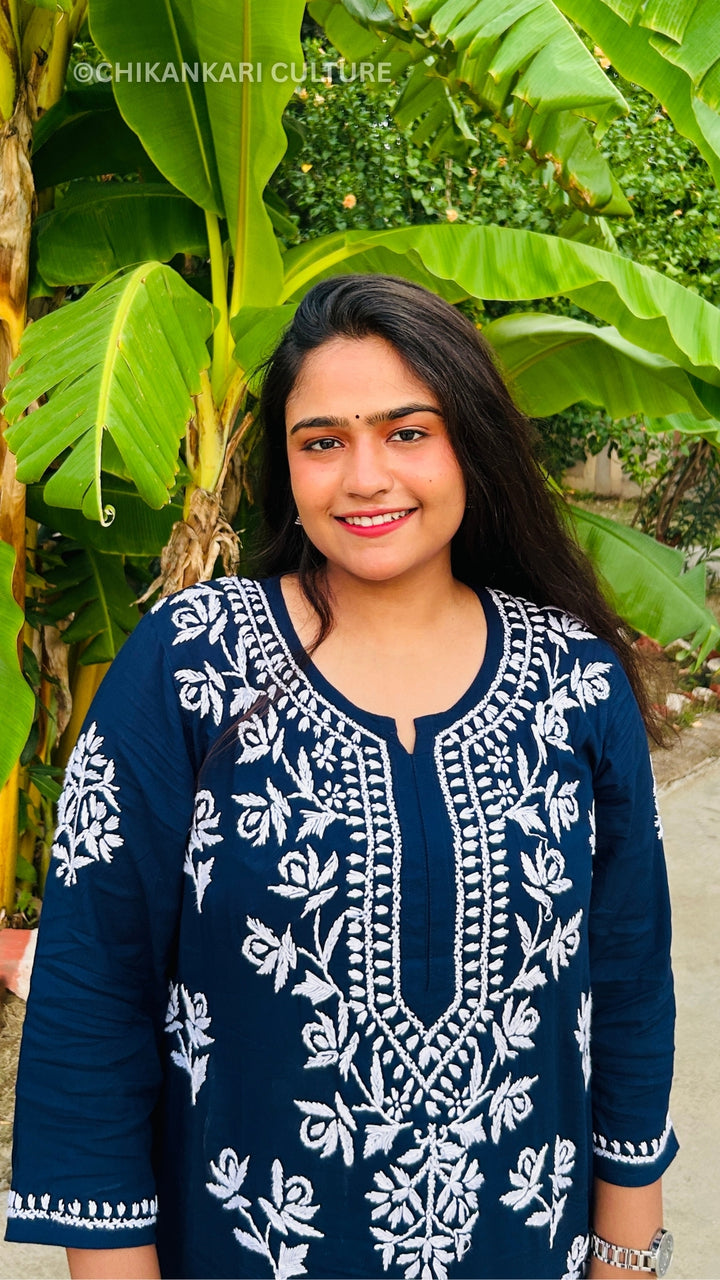 Falak Chikankari Modal Straight Kurta Set