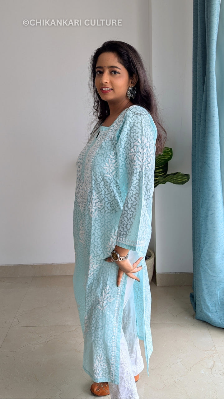Chikankari Brasso Straight Kurta