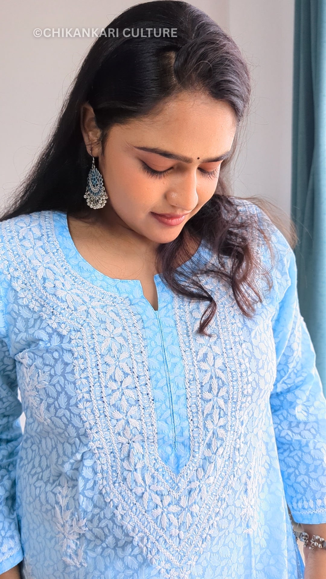 Chikankari Brasso Straight Kurta