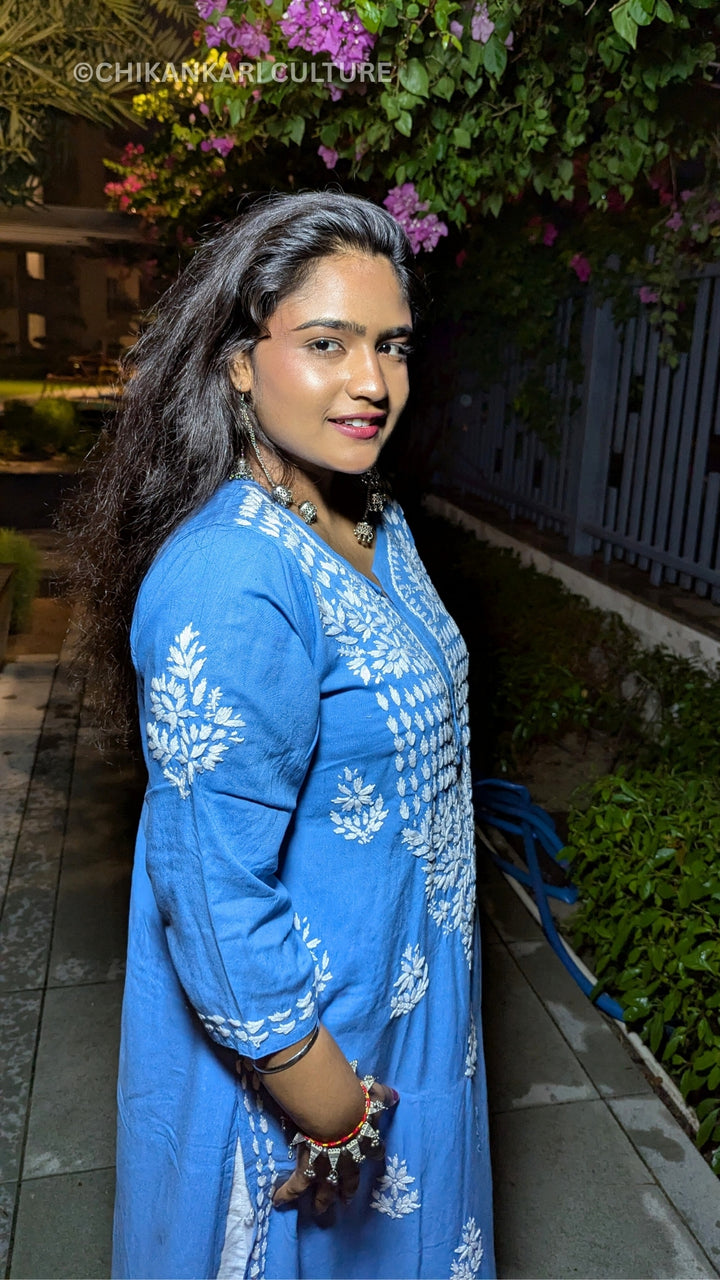 Heer Chikankari Rayon Straight Kurta