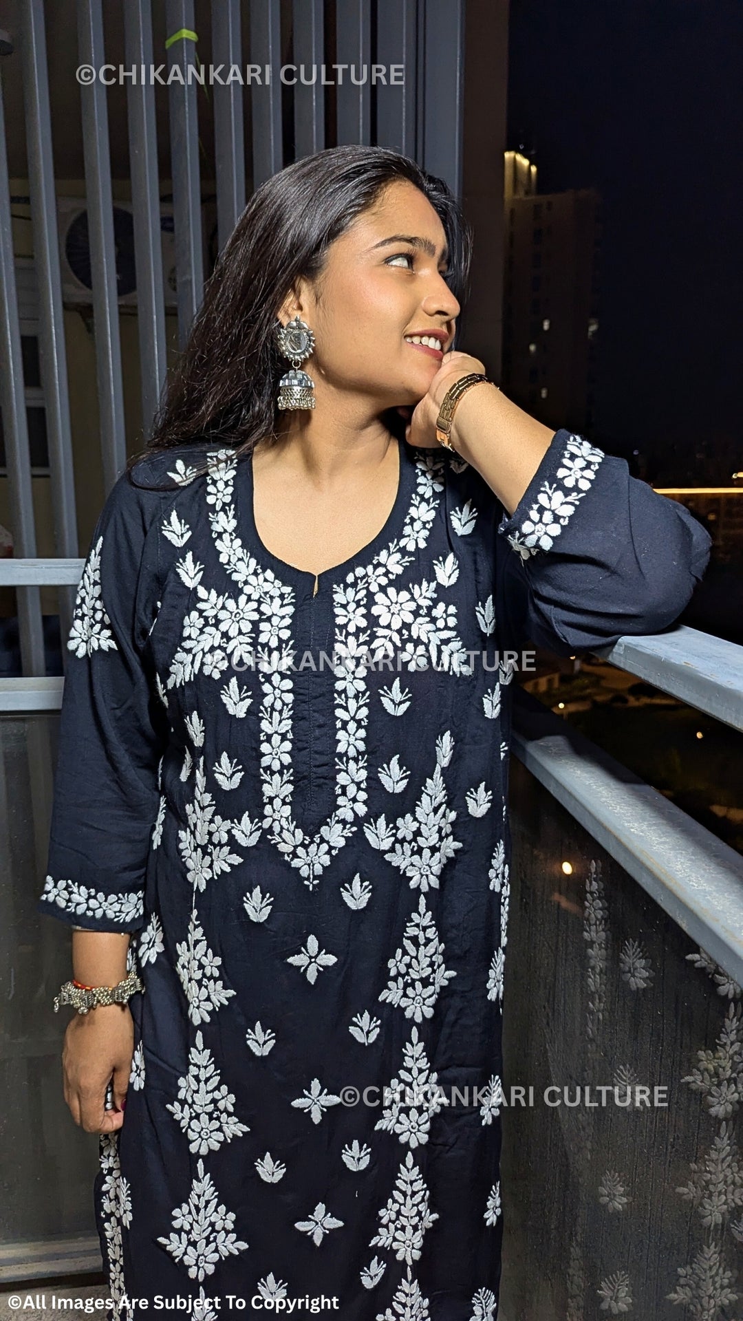 Ada Chikankari Modal Straight Kurta