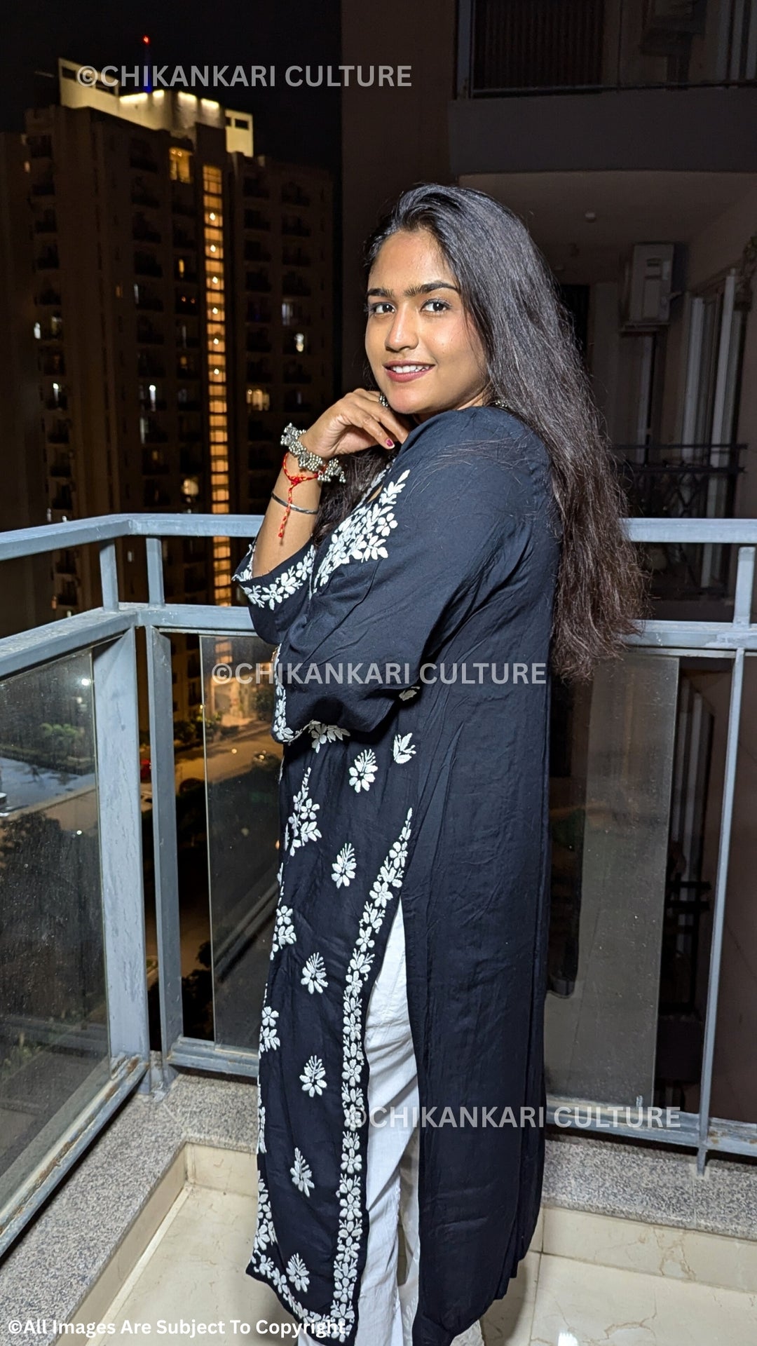 Ada Chikankari Modal Straight Kurta