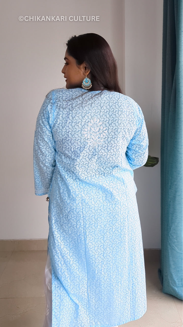 Chikankari Brasso Straight Kurta