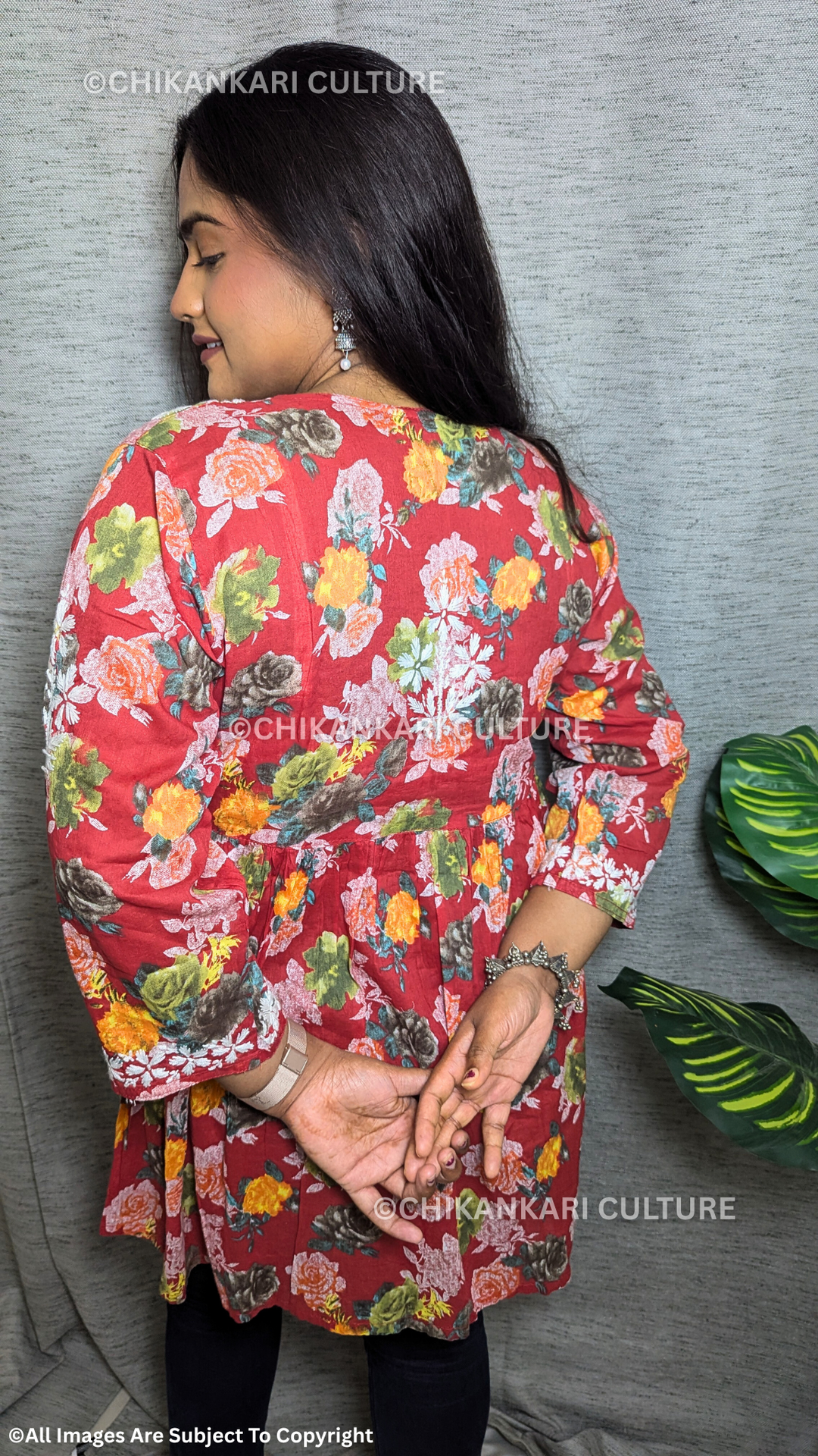 Chikankari Mulmul Short Gown