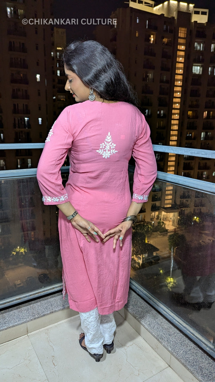 Ada Chikankari Modal Straight Kurta