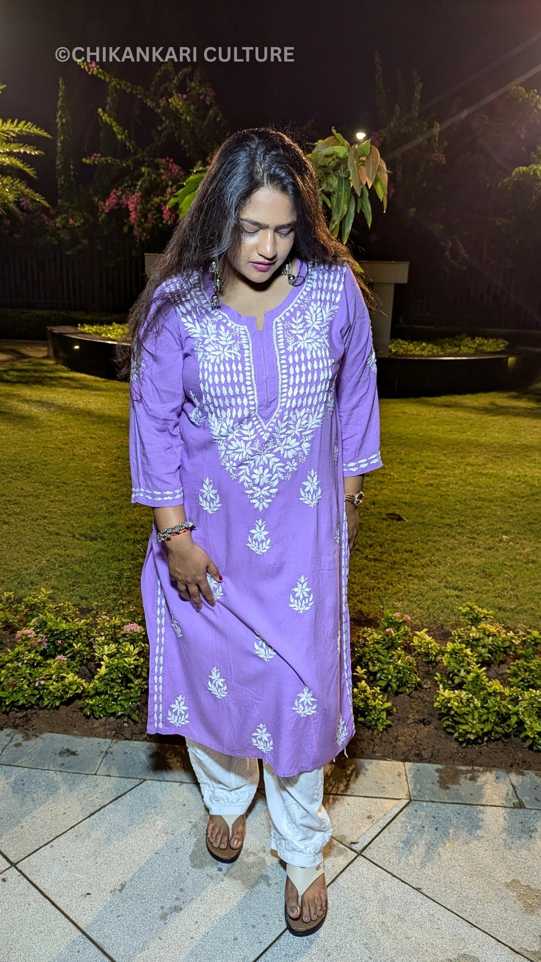 Heer Chikankari Rayon Straight Kurta