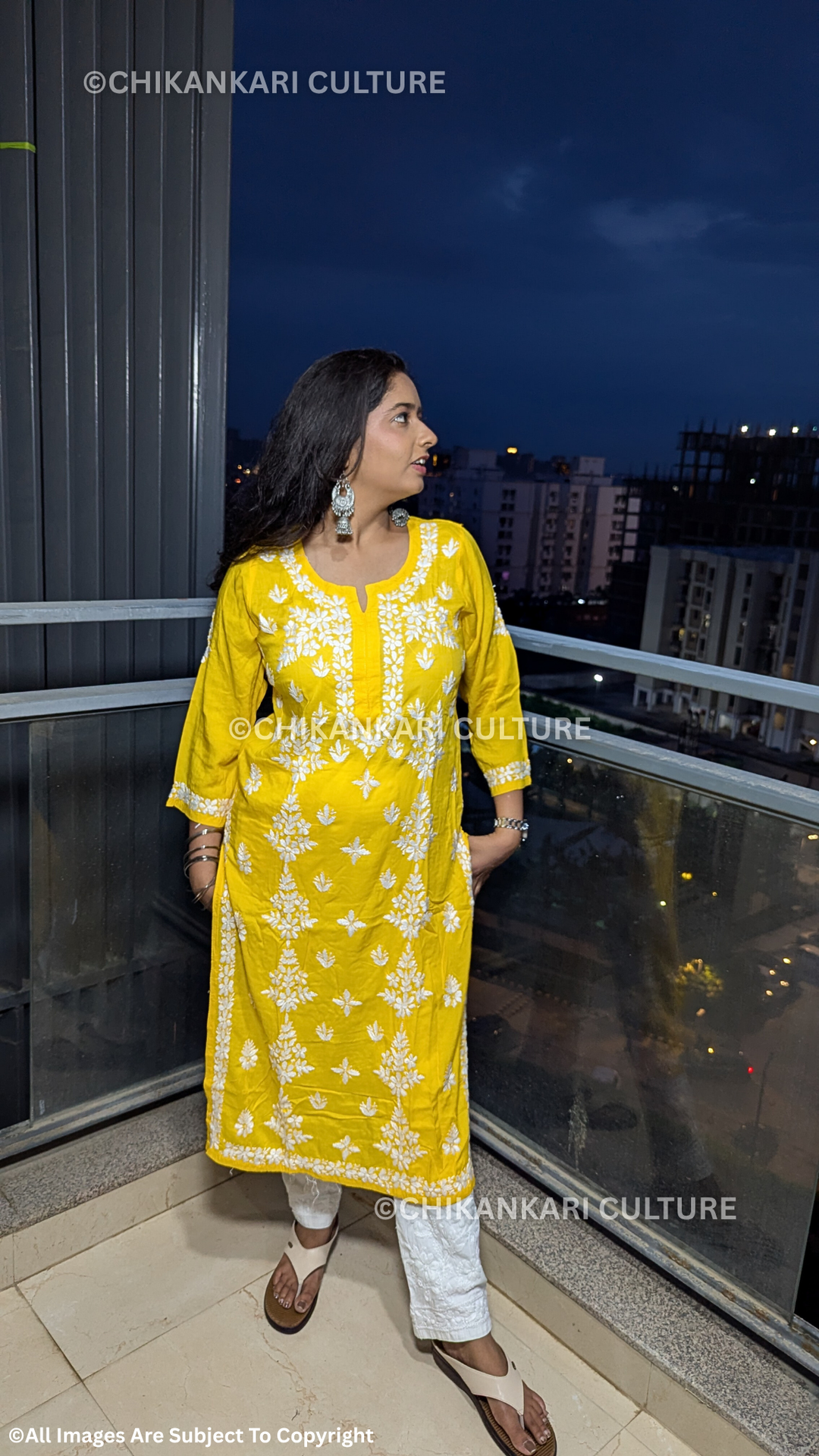 Ada Chikankari Modal Straight Kurta
