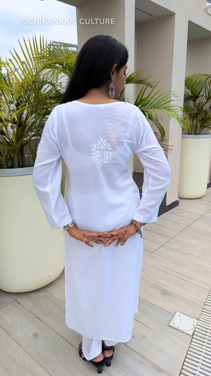 Falak Chikankari Modal Straight Kurta Set