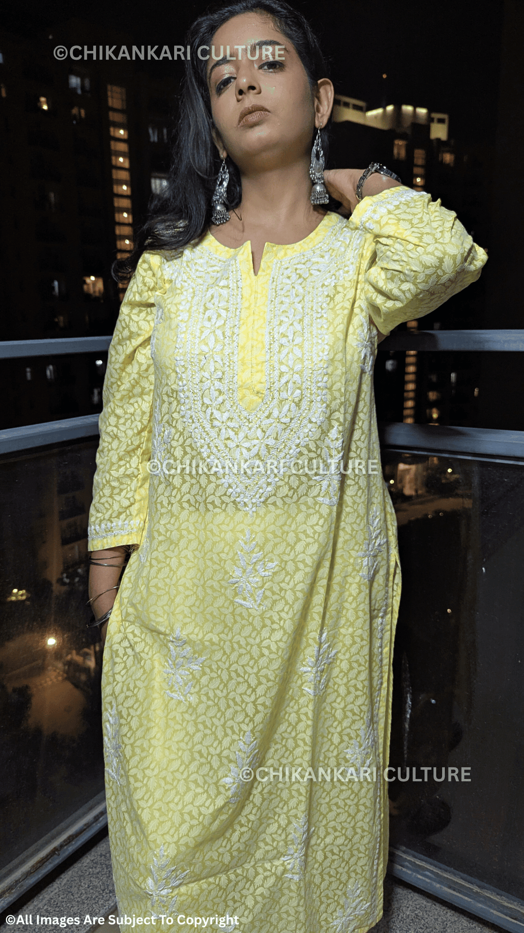 Chikankari Brasso Straight Kurta