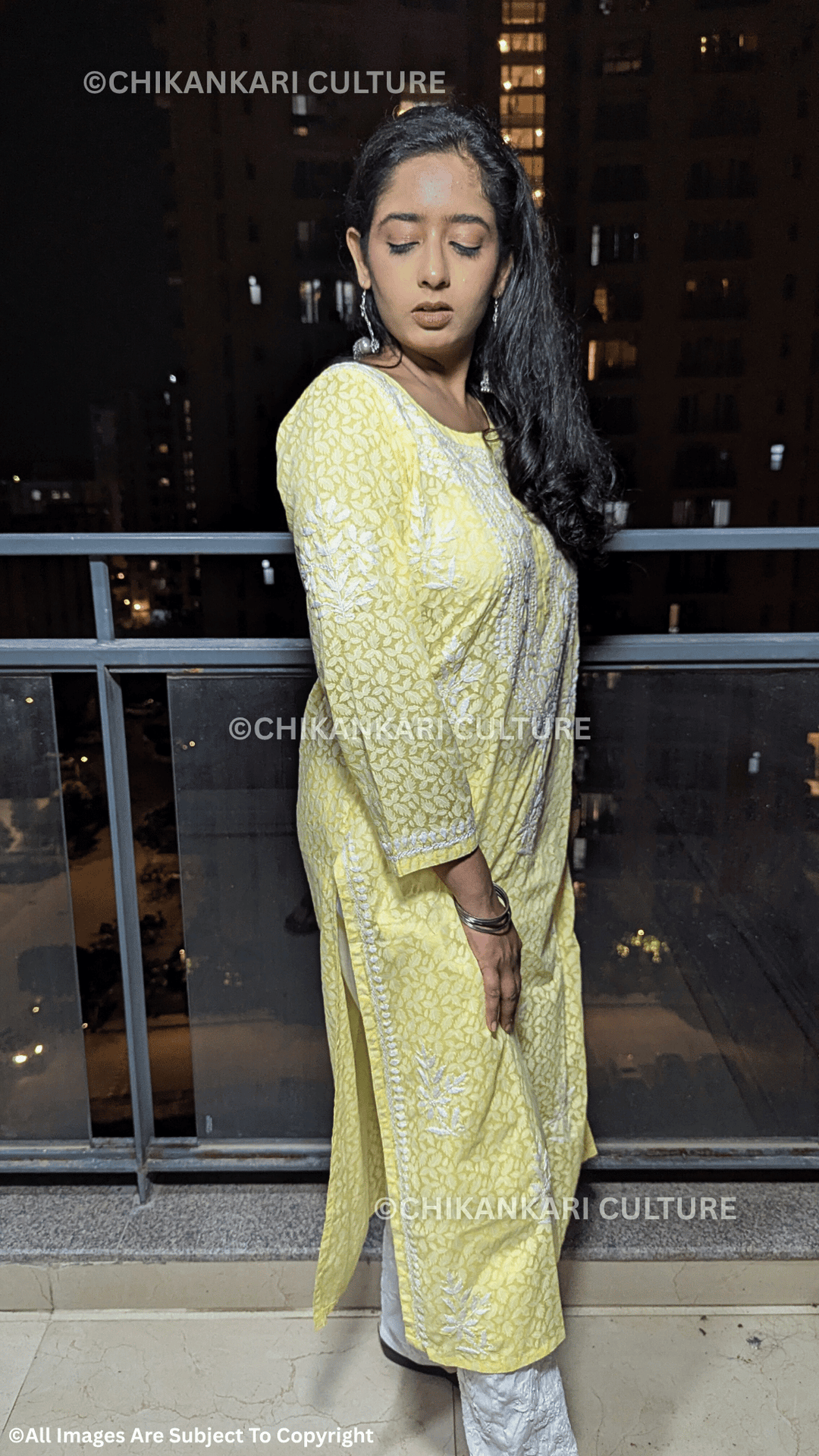Chikankari Brasso Straight Kurta