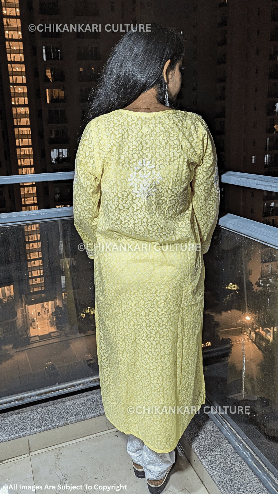 Chikankari Brasso Straight Kurta