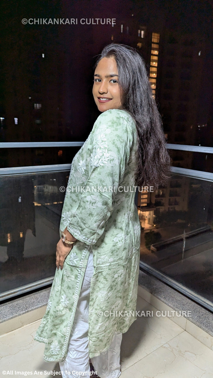 Mahira Chikankari Modal Printed Straight Kurta