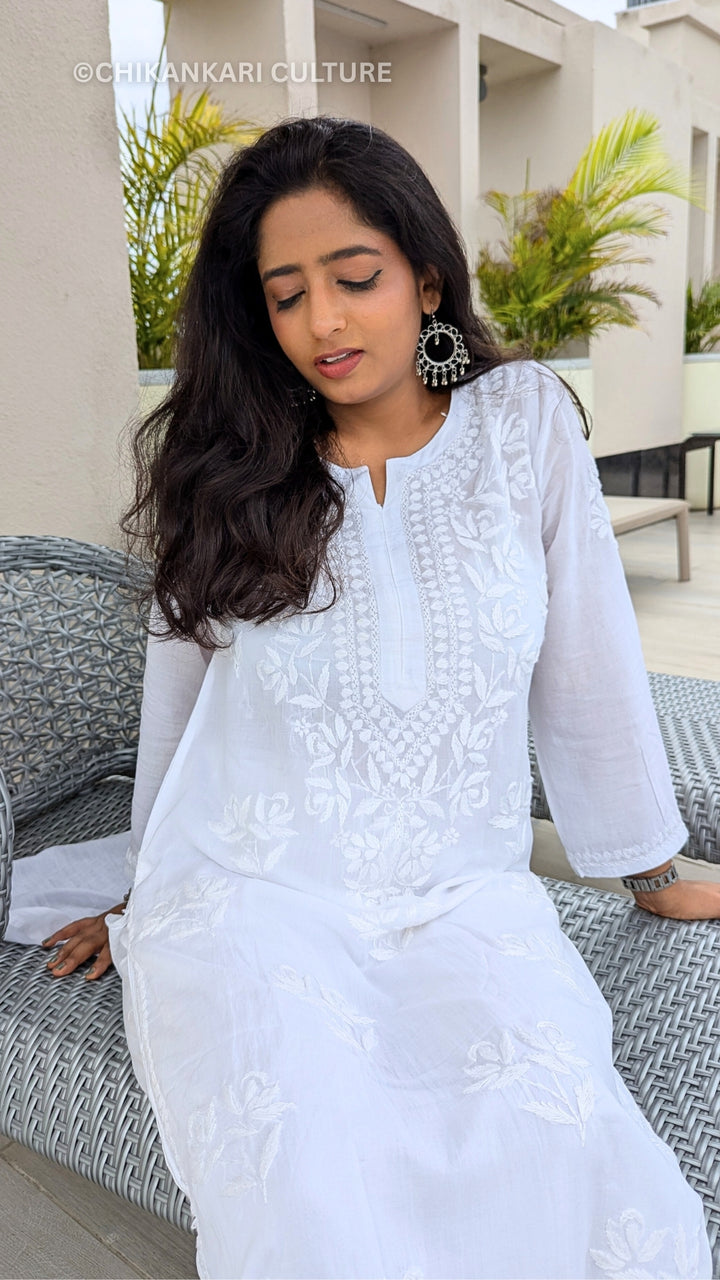 Falak Chikankari Modal Straight Kurta Set